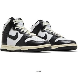 Nike Women's Black and White High-Top Sneakers